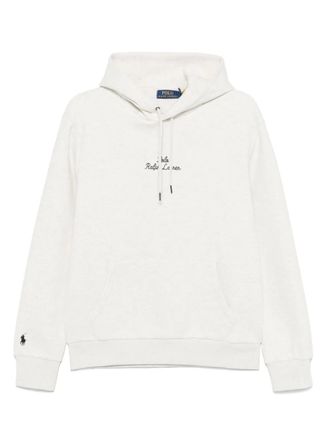 Polo Ralph Lauren logo-embroidered hoodie - men - Cotton/Recycled Polyester - S - Grey
