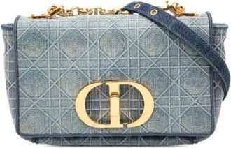 Dior Pre-owned Mini Bags, female, Blue, Size: ONE SIZE Pre-owned Denim Crossbody Bag