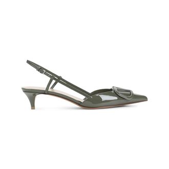 Valentino Garavani Green Logo Pumps