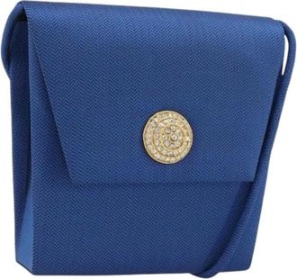 Saint Laurent Pre-owned Cross Body Bags, female, Blue, Size: ONE SIZE Pre-owned Satin Shoulder Bag