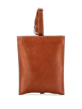 Herm&egrave;s Pochenplus Sling Wallet Leather crossbody bag - Marrone