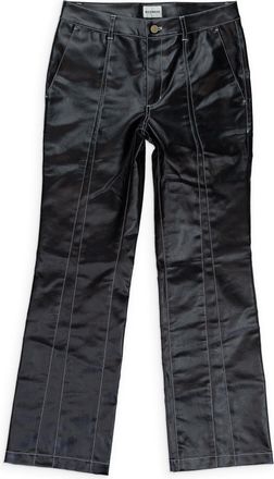 Keenkeee HIGH GLOSS BEAMS BLACK PANTS