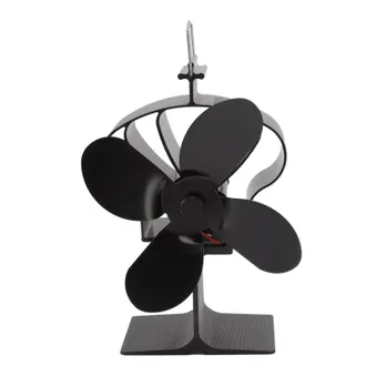 OEM Ventilador Para Estufa O Chimenea Con Sistema De Ventilaci&oacute;n T&eacute;rmica - 4 Aspas De Aluminio - Negro - Autom&aacute;tico, Sin Pilas - Lt372 Crown