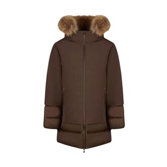 Canadian Abrigo largo de plum&oacute;n - Coats - Mujer - Marr&oacute;n - XS