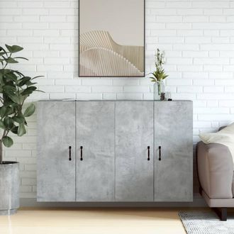 vidaXL Vidaxl - Armarios De Pared 2 Uds Madera De Ingenier&iacute;a Gris Hormig&oacute;n