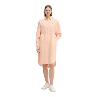 Lacoste Dames, Jurken, Oranje, Maat: XS Linnen