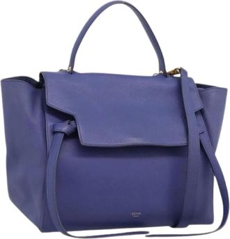 Celine Pre-owned Vintage Hand Bag - Dames - Vintage Handtas - Blauw - ONE Size - Leer - Vintage