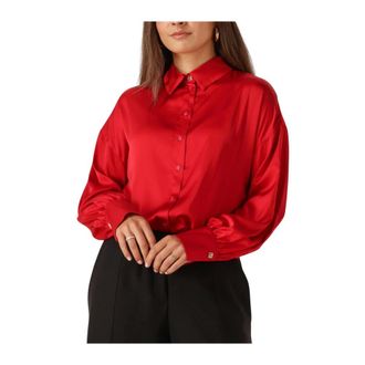 Access Fashion Access Fashion - Dames Blouses D54-7032-226 - Dames - Blouses & Shirts - Rood - Maat: M/L Wol