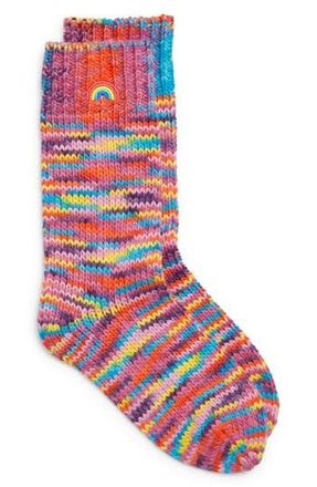 Kurt Geiger Be Kind Rainbow Crew Socks in Mult/other at Nordstrom Rack, Size Small/medium