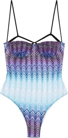Missoni Costume da bagno con stampa - Blu