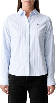 Aeronautica Casual Shirt - Dames - Overhemden - Blauw - L - Katoen - Overhemden
