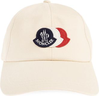 Moncler Logo Baseball Cap - Heren - Petten - Beige - ONE Size - Katoen - Accessoires