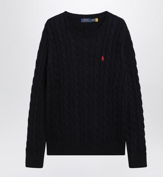 Polo Ralph Lauren Navy Cable-Knit Sweater