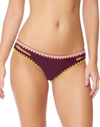 Jessica Simpson Woodstock Reversible Hipster Bikini Bottom In Merlot And Spice