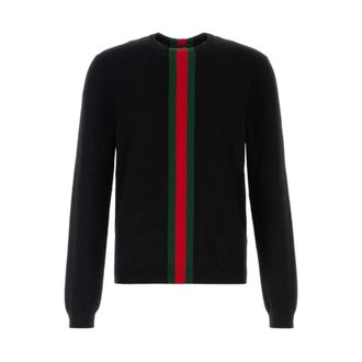 Gucci Jersey de Cuello Redondo de Cachemira - Knitwear - Hombre - Negro - L