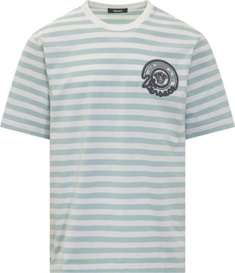 Versace Light Blue Stripes T-Shirt