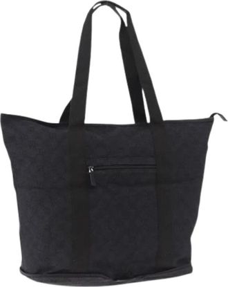 Gucci Pre-owned GG Canvas Tote - Dames - Vintage Shopper - Zwart - ONE Size - Leer - Vintage