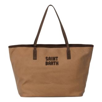 MC2 Saint Barth City Bag Wax - Dames - Tassen - Bruin - Maat: ONE Size Katoen