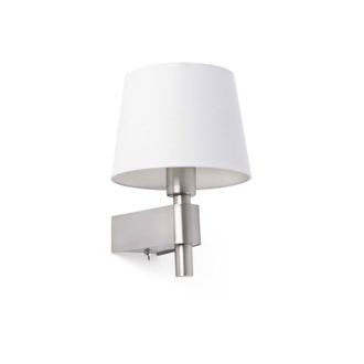 Netlighting Room 1 Light Indoor Wall Lamp White Satin Nickel E27