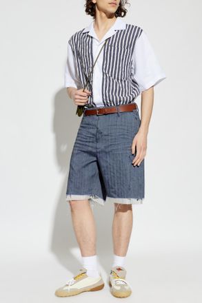 Dsquared2 Shorts With A vintage Effect, Mens, Navy Blue