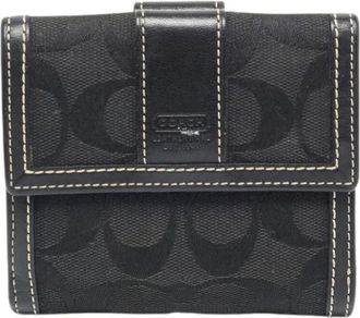 Coach Pre-owned Wallets, female, Black, Size: ONE SIZE Pre-owned Canvas Wallet