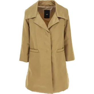 Add Single-Breasted Coats, female, Brown, Size: S Brown Single-Breasted Coats