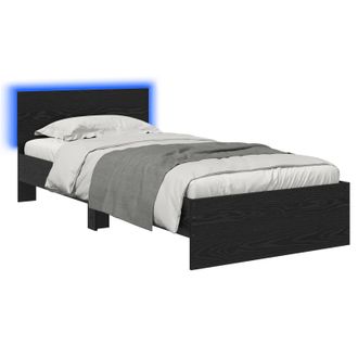 vidaXL Estructura De Cama Roble Negro 80 X 200 Cm Madera De Ingenier&iacute;a Vidaxl