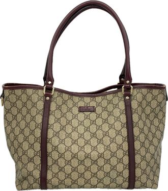 Gucci Bordeaux Brown Pvc Tote Bag (Pre-Owned)