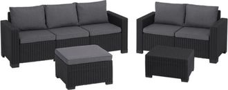 Keter California 5 Seater Lounge Set - Grey