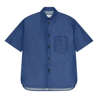 Givenchy Couture Seam Shirt - male - Givenchy - Short Sleeve Shirts - Blue - M - Shirts