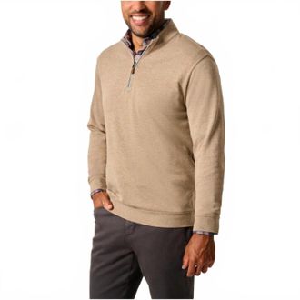 Johnnie-O Sully 1/4 Zip Pullover Sweater In Cedar