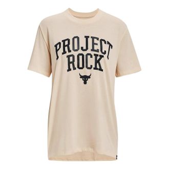 Under Armour (WMNS) Under Armour Project Rock Heavyweight Campus T-Shirt Peach Puff 1377449-804