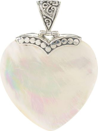 Samuel B. Sterling Silver Mother of Pearl Heart Pendant in White at Nordstrom Rack