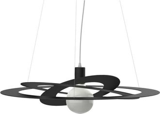 Lumicom Orbital Sospensione, 1X E27, max 42W, metallo, nero opaco, D.60cm - Lumicom