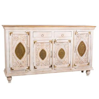 Wanderlust Deco Aparador De Madera Acabado Artesanal 178x43x102h Cm