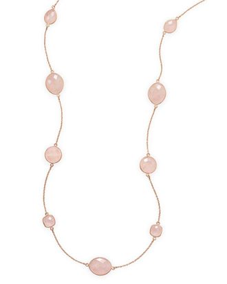 Liv Oliver 18K 19.75 Ct. Tw. Rose Quartz Necklace