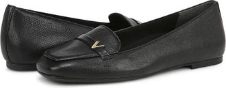 Vionic Womens Vionic Hayes Flats Black Leather Square Toe Loafer Shoes GAL1866