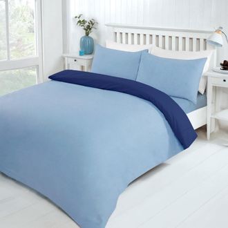 Lewis's Supersoft Reversible Bed in a Bag - Navy / Blue - Double | TJ Hughes