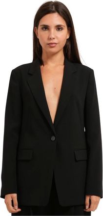 HUGO BOSS Single-breasted colbert - Dames - Jassen - Zwart - Maat: S Leer