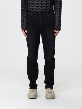 Emporio Armani Jeans skinny a cinque tasche in denim con logo Eagle posteriore