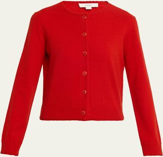 Vince Scallop-Trim Cardigan