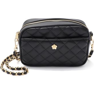 Adornia Cushion Quilted Faux Leather Shoulder Bag in Black at Nordstrom Rack