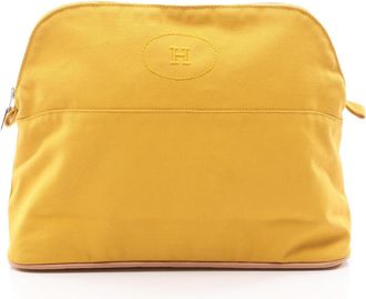 Herm&egrave;s Yellow Canvas Pouch (Pre-Owned)