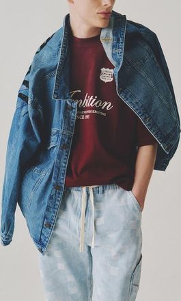 Mania Oversize Jeans Jacket in Blue at Nordstrom, Size X-Small