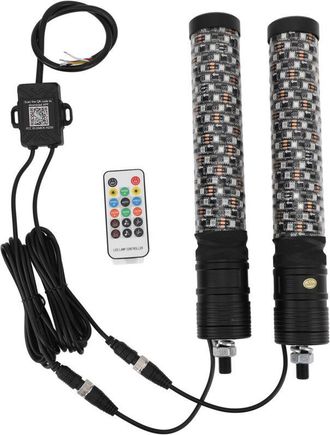 OEM 2 Unidades De L&aacute;tigo Led Rgb De 12-24 V, 279 Led Rgb, 366 Modos, 32 Niveles De Brillo, 10 Repeticiones Para Utv, Atv, Todoterreno, Cami&oacute;n, Barco (30 C