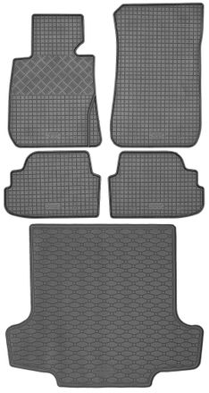 OEM Bmw S1 E81 Hatchback (09.2004-10.2010) - Juego De Alfombrillas De Goma Para Coche + Alfombrilla Para Maletero
