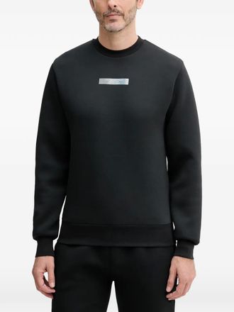 Colmar crew-neck appliqu&eacute; sweatshirt - men - Cotton/Polyester - S - Black