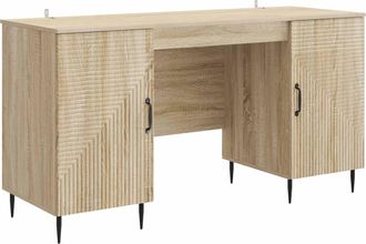 vidaXL Escritorio Roble Sonoma 142,5 X 50 X 75 Cm Madera De Ingenier&iacute;a Vidaxl