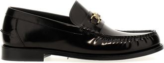 Versace Black Leather Loafers