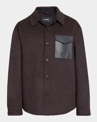Mackage Men & apos;s Glen Check Wool-Blend Coat